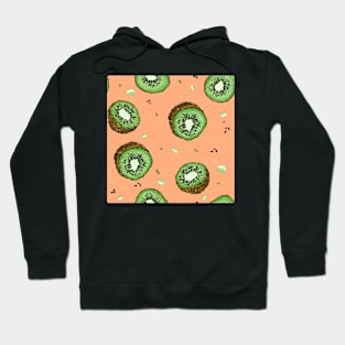 Summer Time Orange Kiwi Pattern with Texture Hoodie